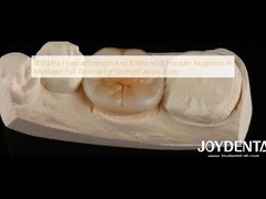 800 MPa wytrzymałość na gięcie i 8 MPa·m1/2 twardość na pęknięcie w wielowarstwowym pełnym cyrkonium do zastosowań wytrzymałościowych